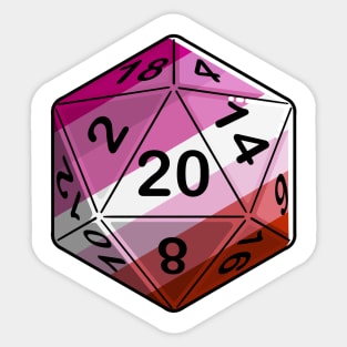 Lesbian Pride d20 Sticker